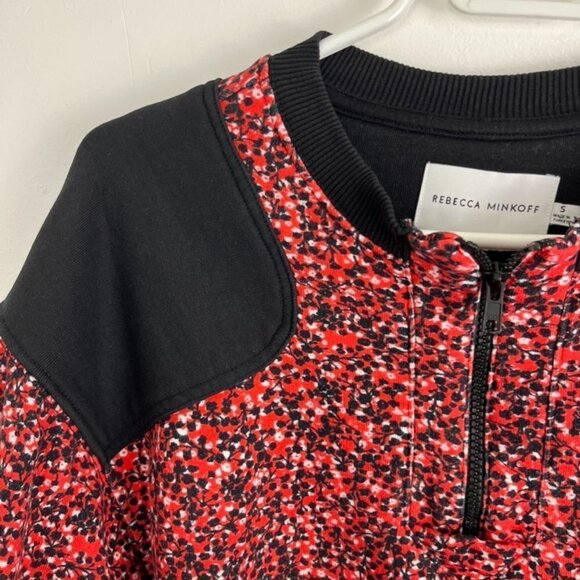 Rebecca Minkoff Cropped Floral Half-Zip Pullover - Picture 3 of 5